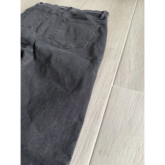 ANN TAYLOR LOFT Black Metallic Gold Shimmer Skinny Jeans Size 27 / US 4 - Picture 3 of 6